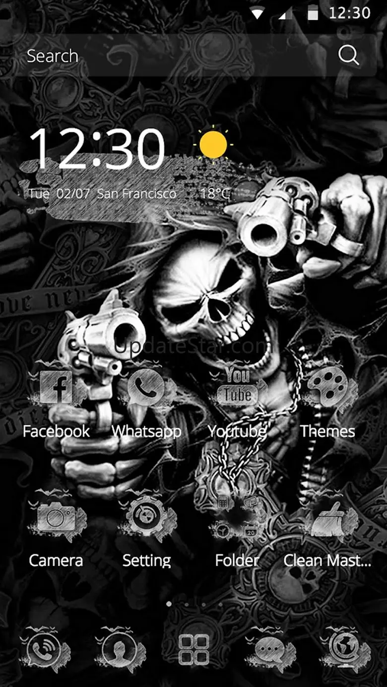 Hell Skull and Gun Theme 1.1.4
