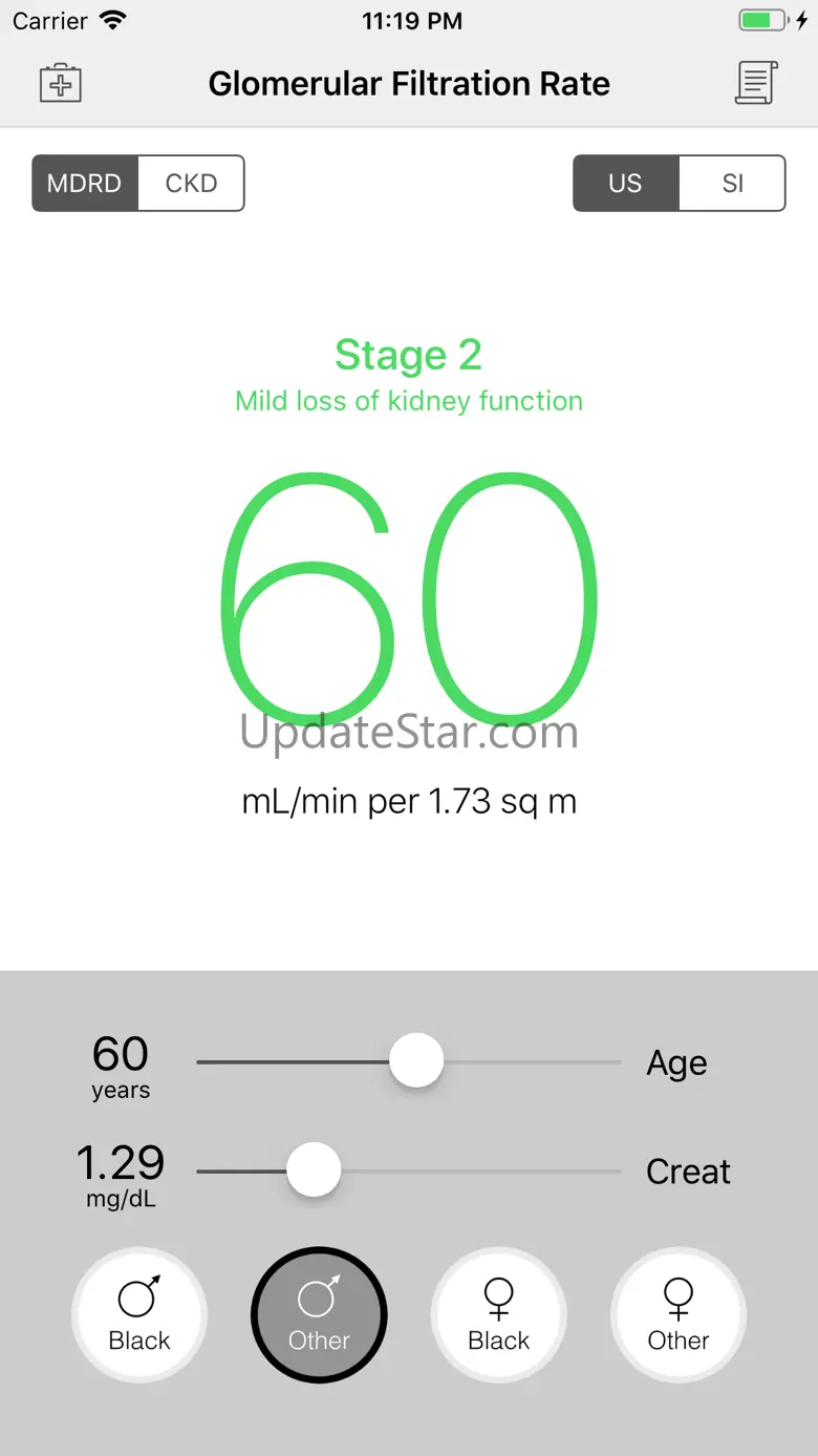 GFR Calculator (MDRD & CKD) 3.5