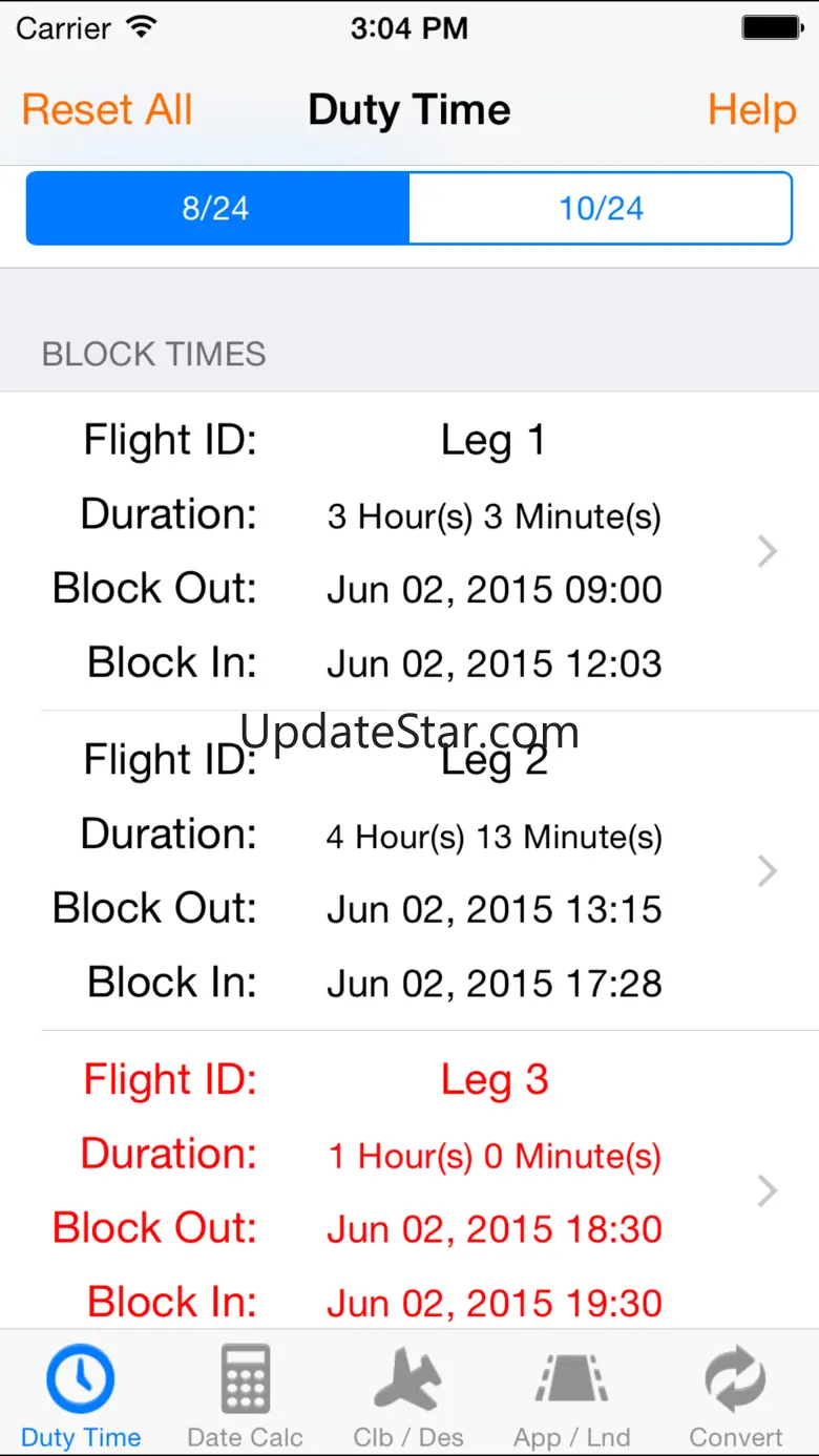 Pilot Duty & Performance Calc 2.5.1