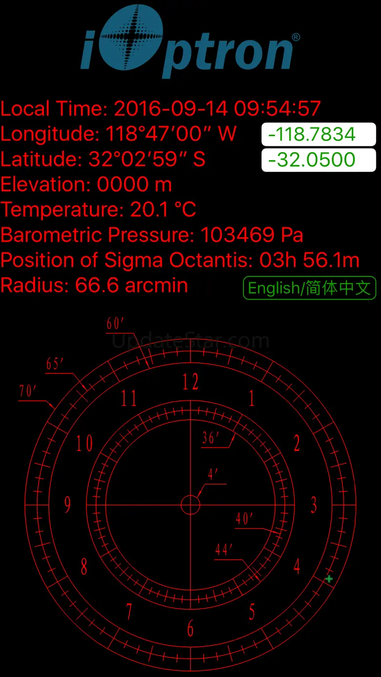 iOptron Polar Scope 8.12
