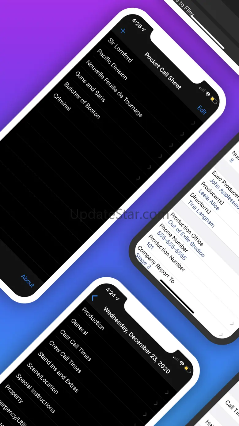 Pocket Call Sheet 2.3