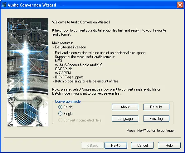 Audio Conversion Wizard 2.0