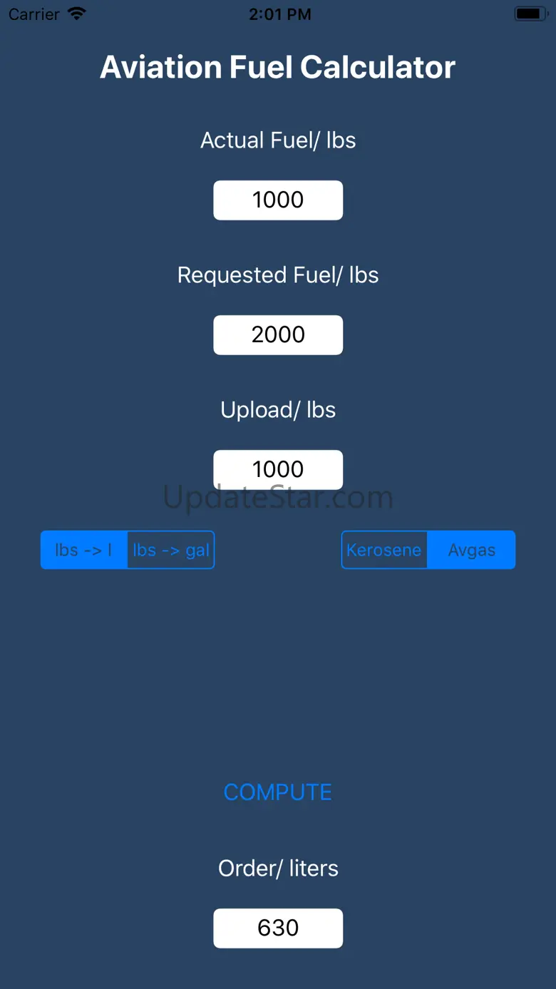 Aviation Fuel Calculator 1.7
