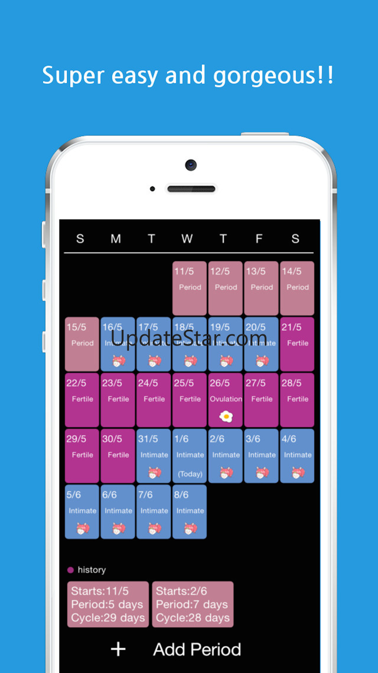The best Period Tracker-Ovulation Intimate Fertile and Sex Tracker! 1.0