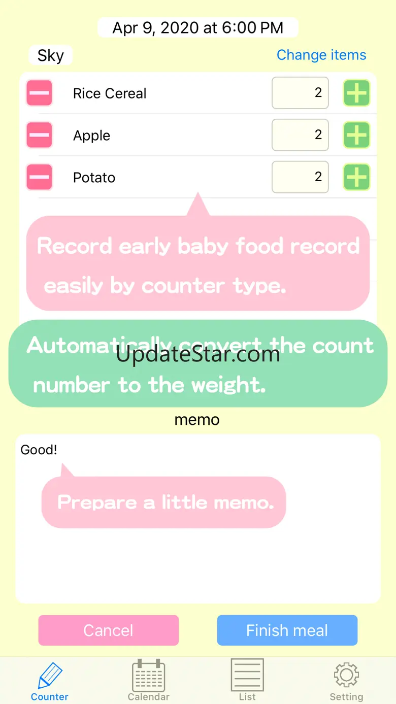 BabyFoodCounter 2.7.6