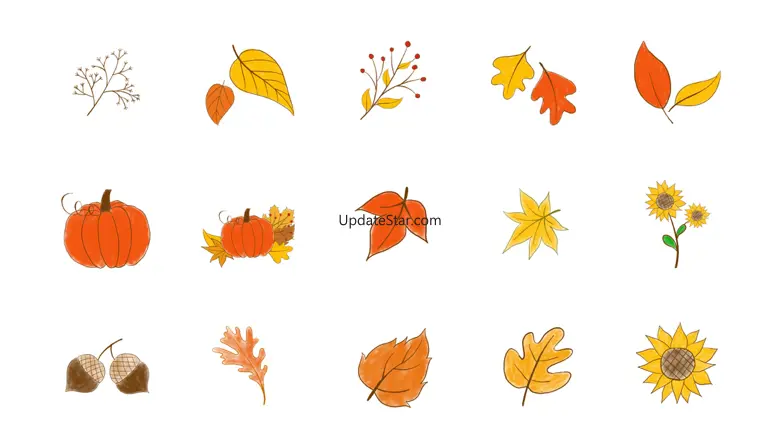 Happy Autumn Hand Drawn Stickers 1.0