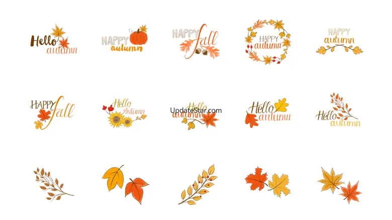 Happy Autumn Hand Drawn Stickers 1.0