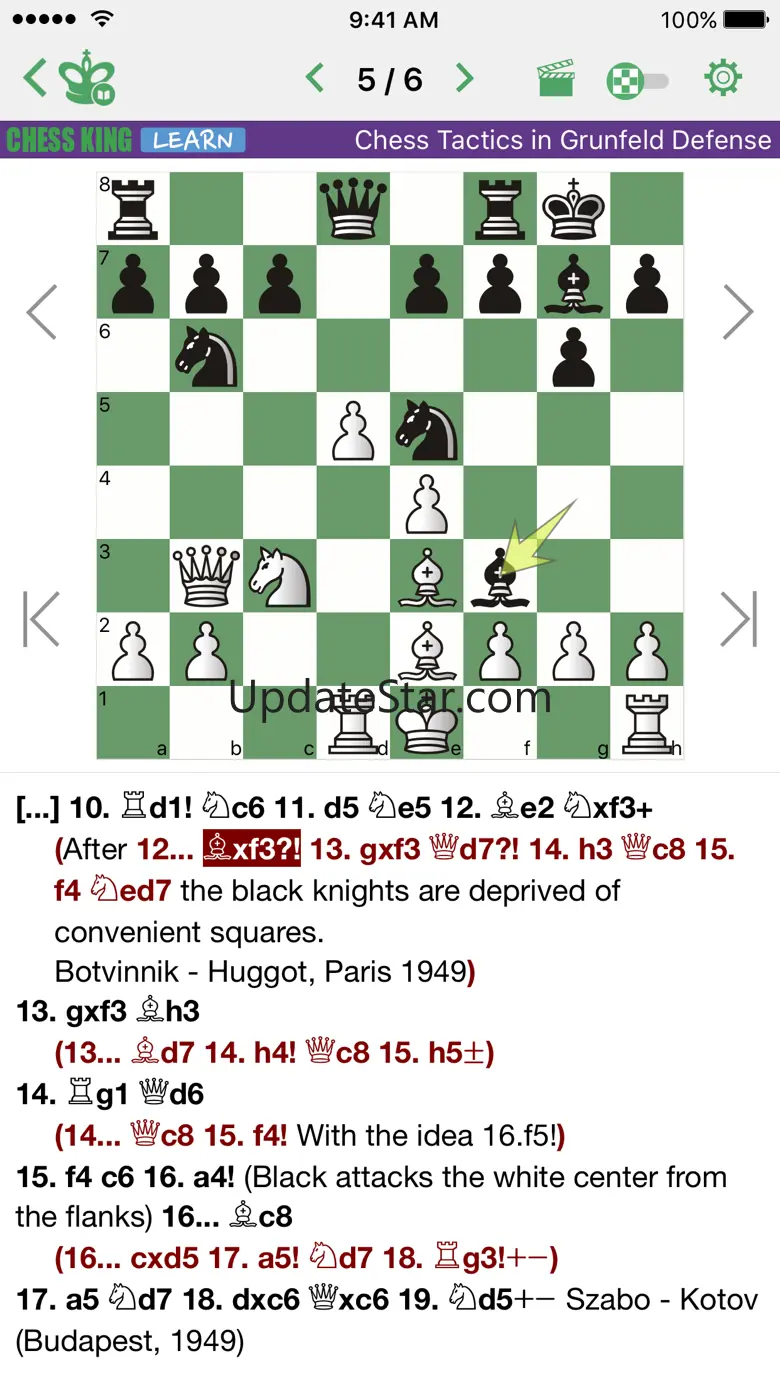 Chess Tactics. Grunfeld Def. 1.2