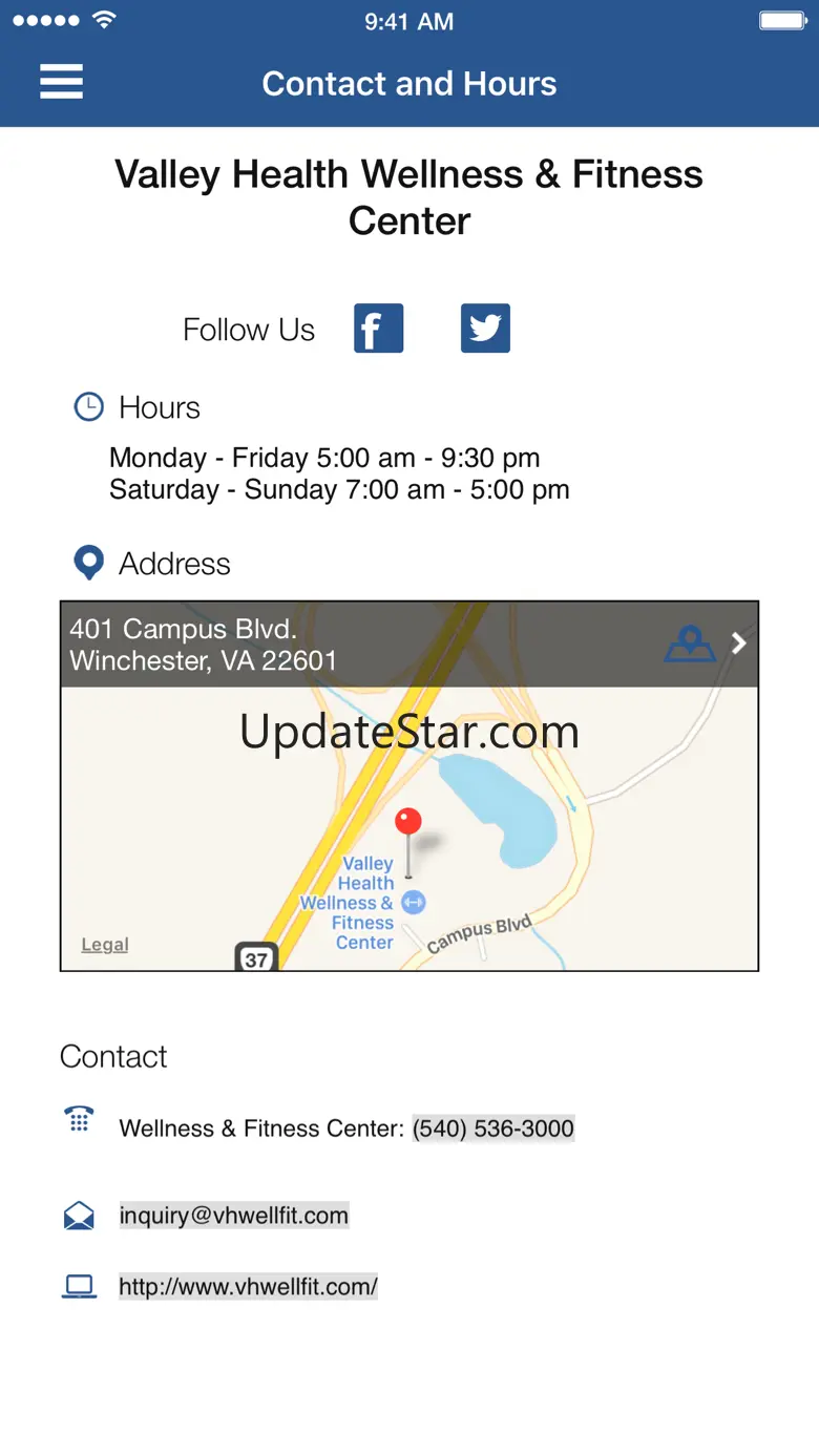 Valley Health Fitness Center 110.0.0