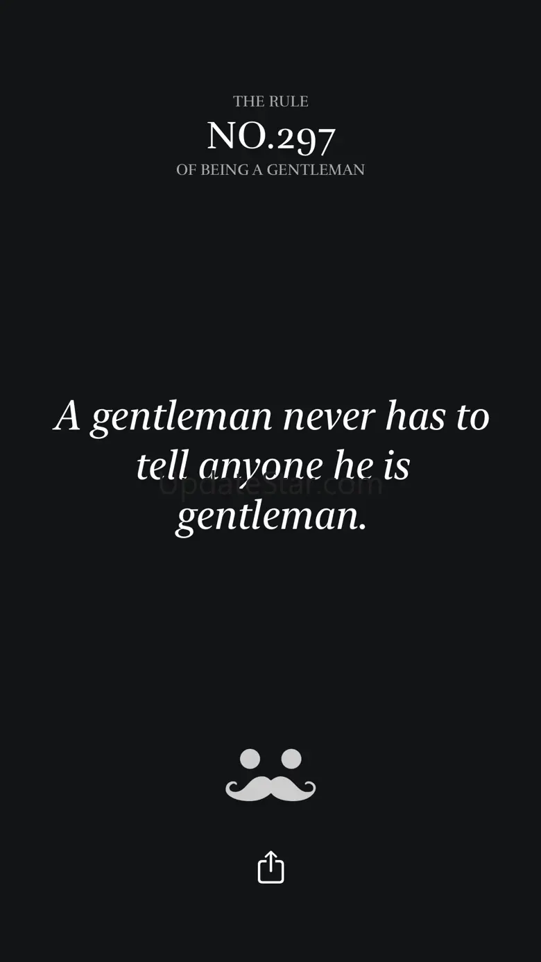 The Rules of Being a Gentleman 2.1