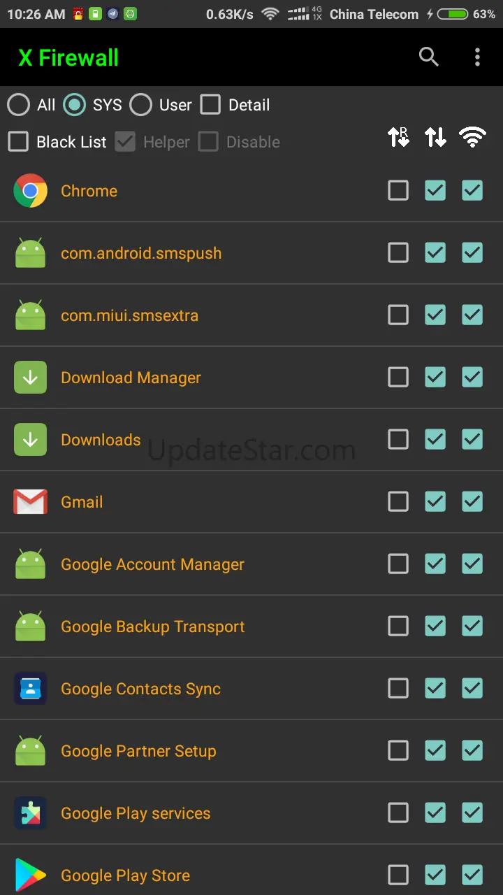X Firewall (non-root, root) 32