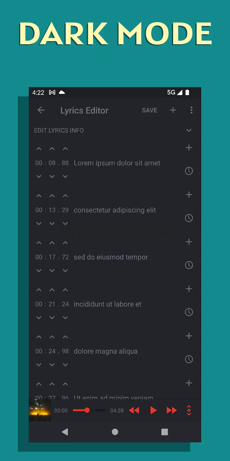 Lyrics Editor: Make Lyrics 25.1.4