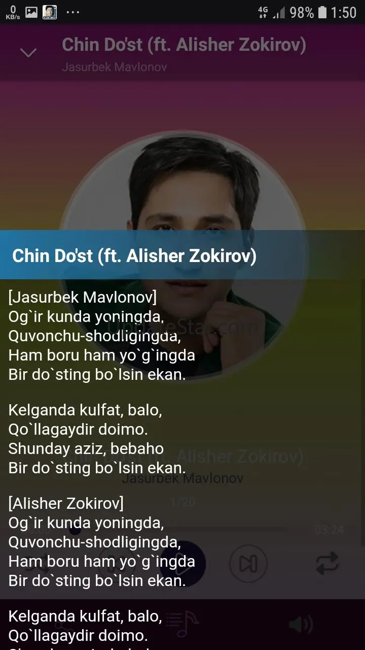 Jasurbek Mavlonov qo'shiqlari