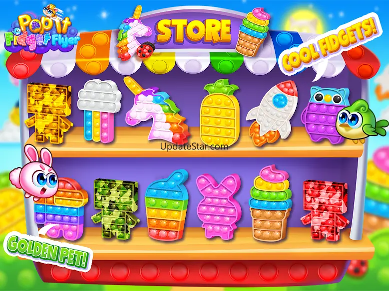 Pop It Fidget Flyer Toys 1.4