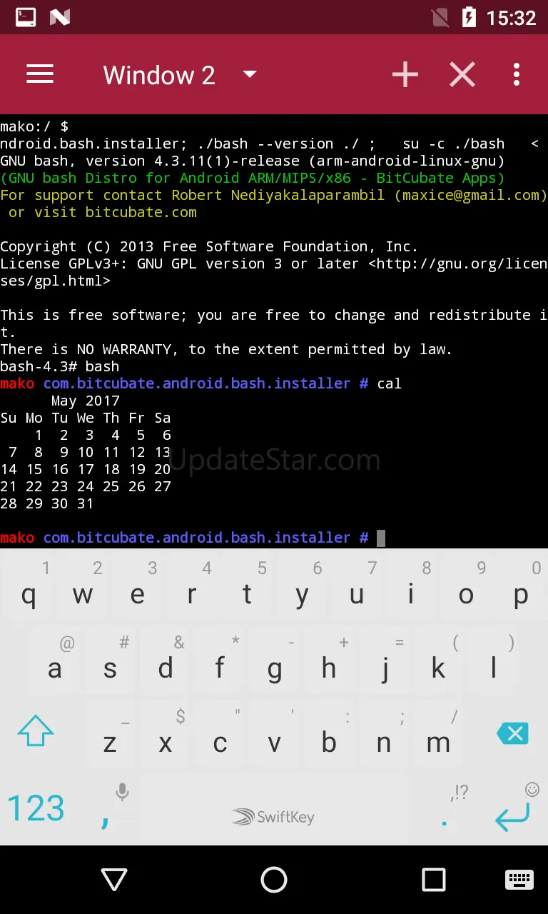 Bash Shell X [Root] X 107
