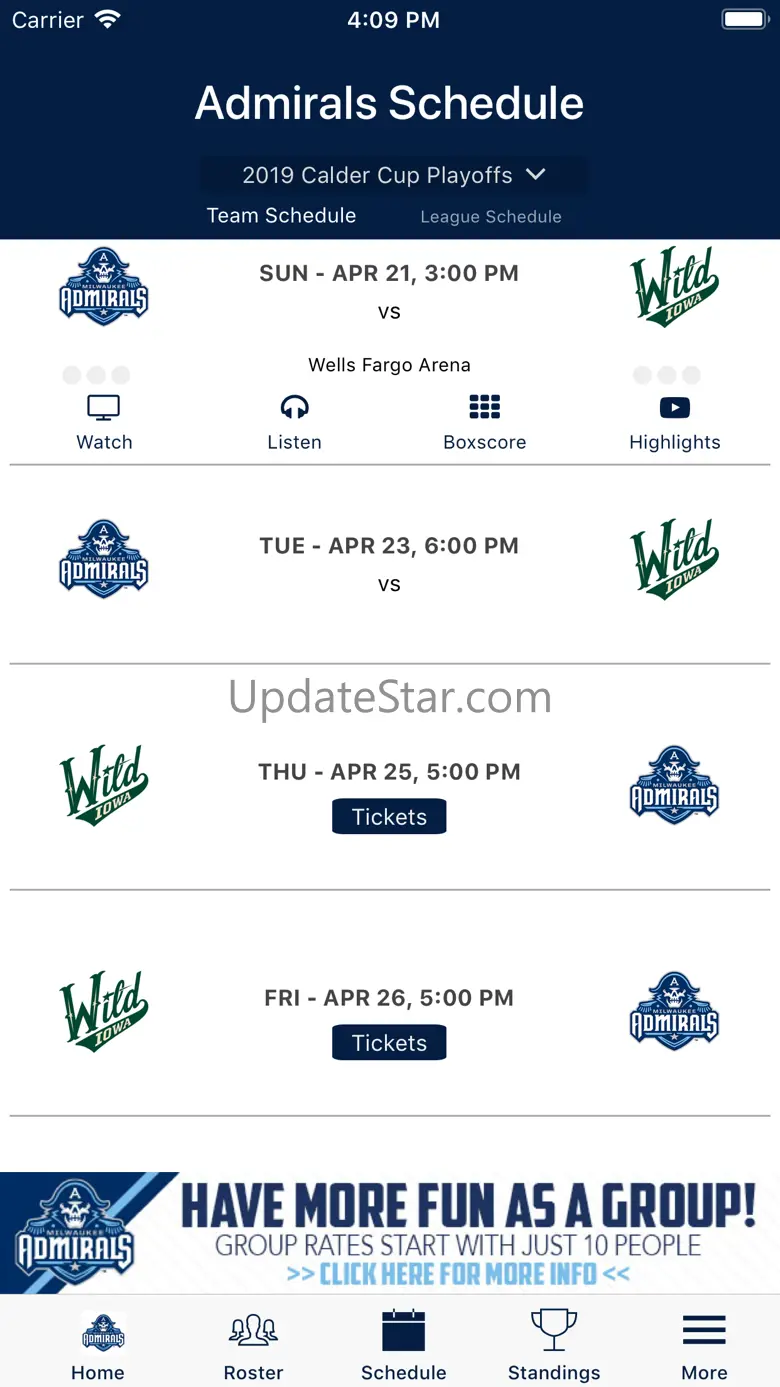 Milwaukee Admirals 13.8.0