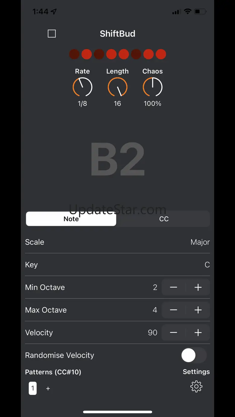 ShiftBud Generative MIDI AUv3 2.0