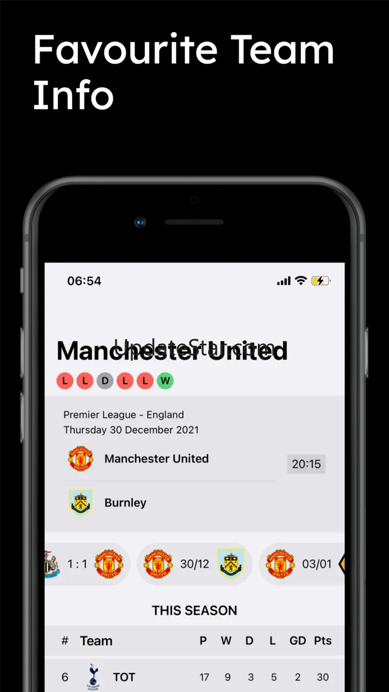Scores for Premier League 1.0.3