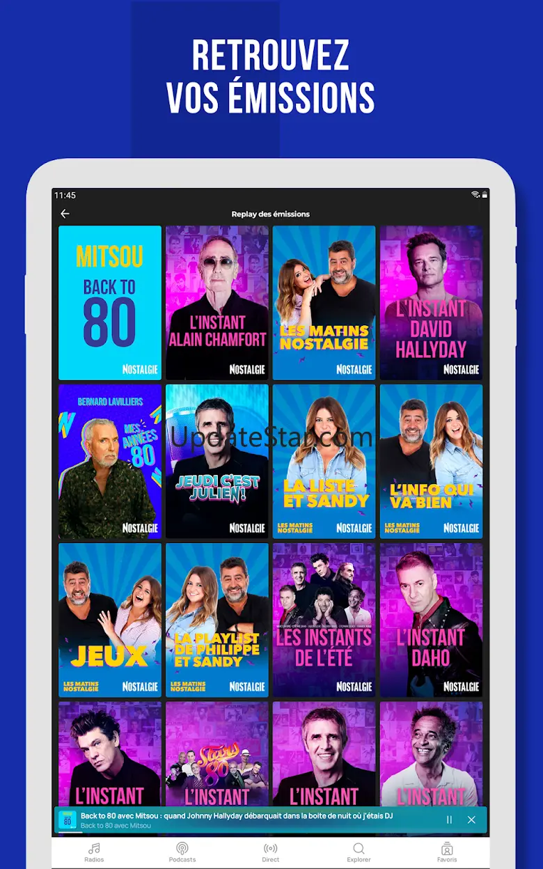 Nostalgie : Radios & Podcasts 10.6.5