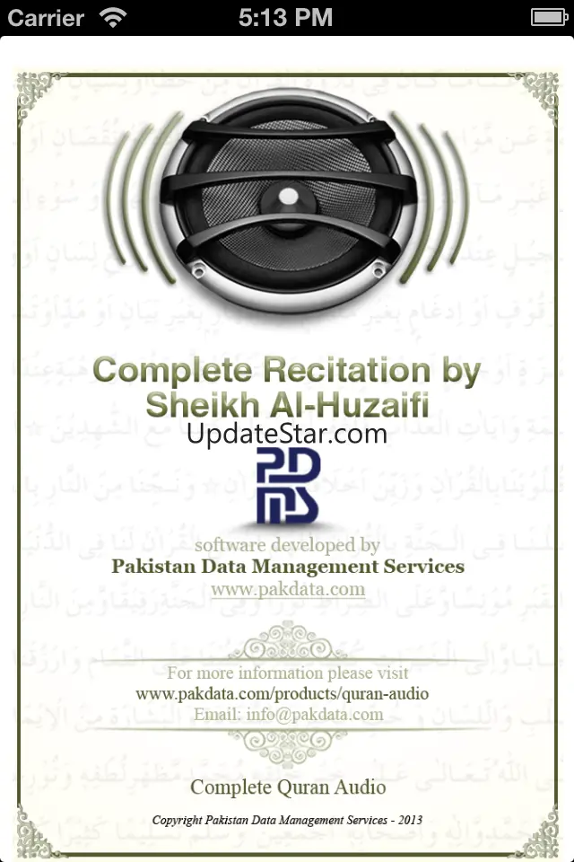 Quran Audio - Sheikh Huzaifi 1.3