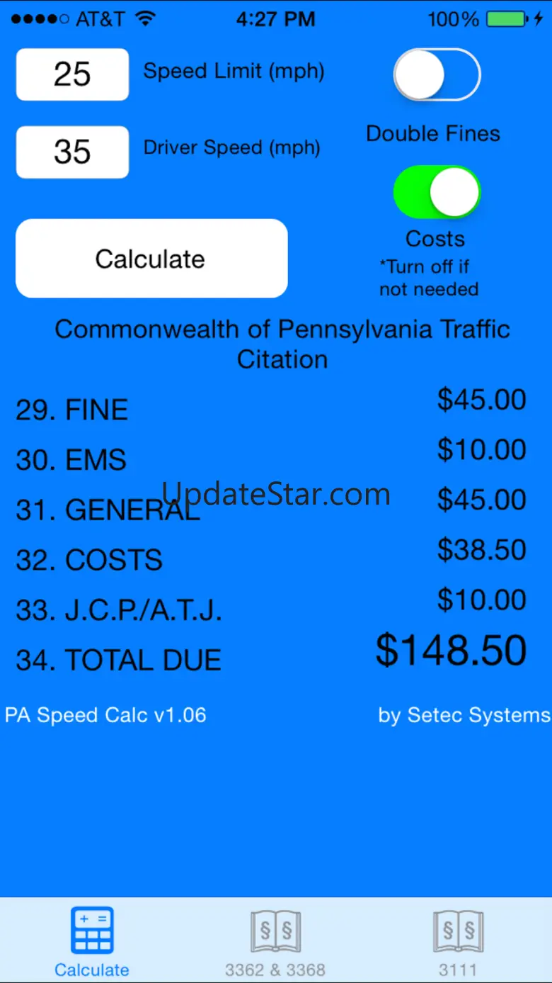 PA Speed Calc 2023.2