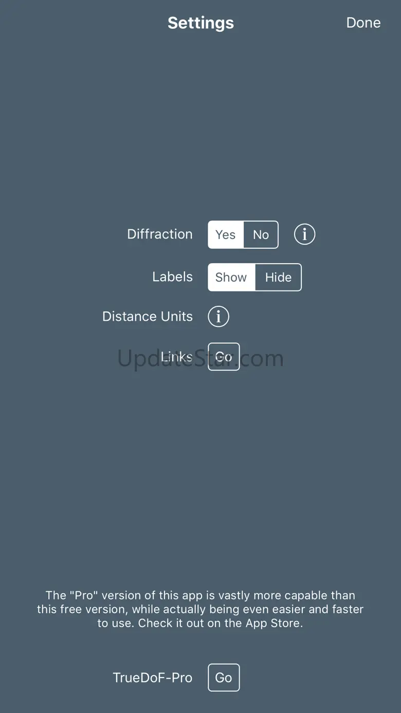 TrueDoF-Intro DoF Calculator 3.0