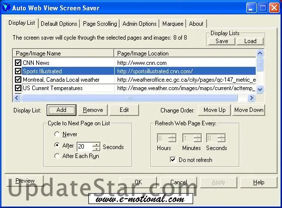 Auto Web View Screensaver 4.0