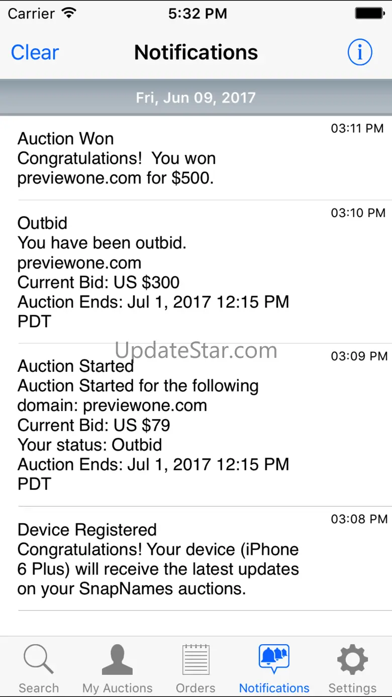 SnapNames Domain Name Auctions 6.0.1
