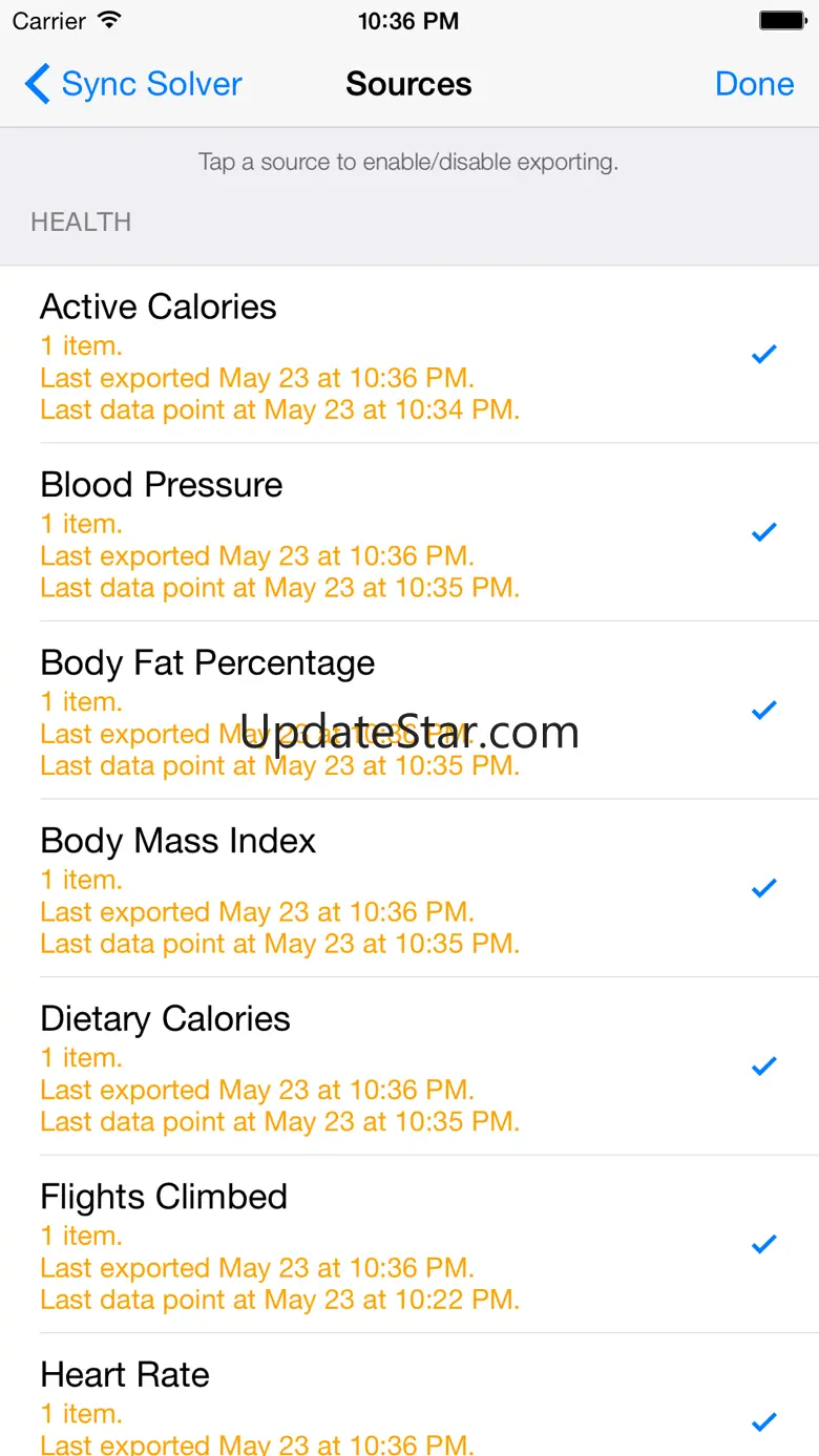 Sync Solver - Health to CSV 2.6