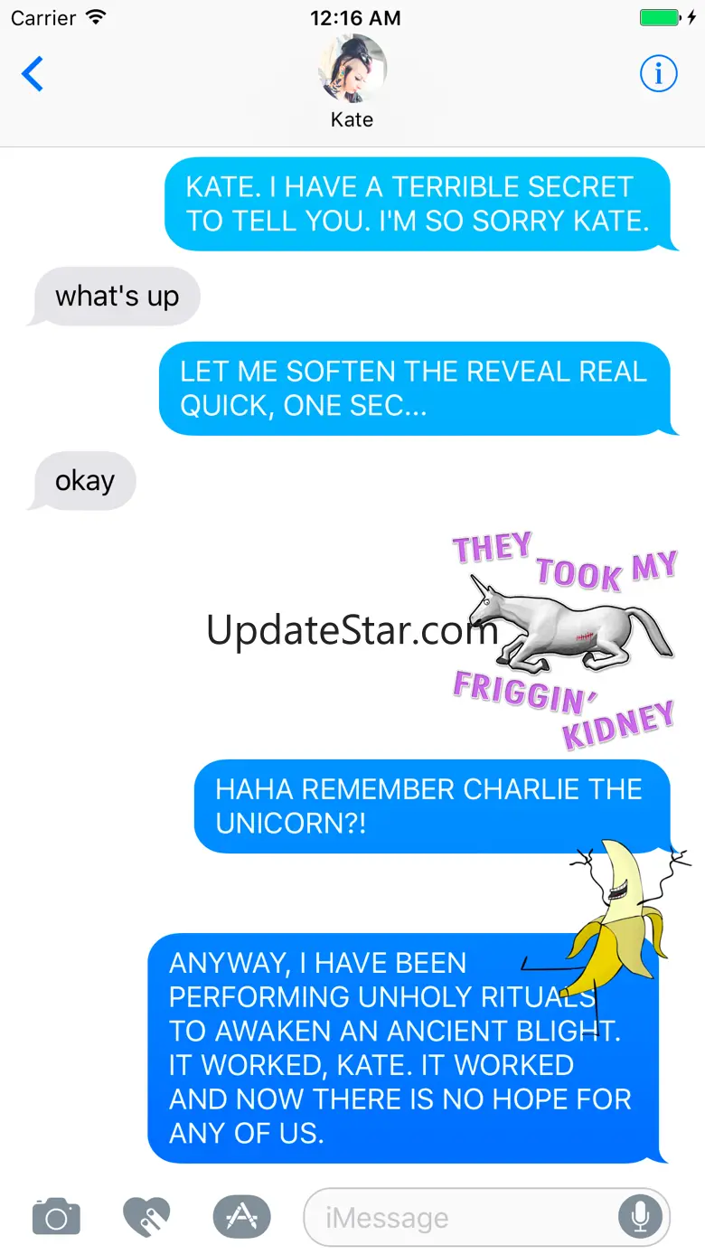 Charlie the Unicorn Stickers 1.1