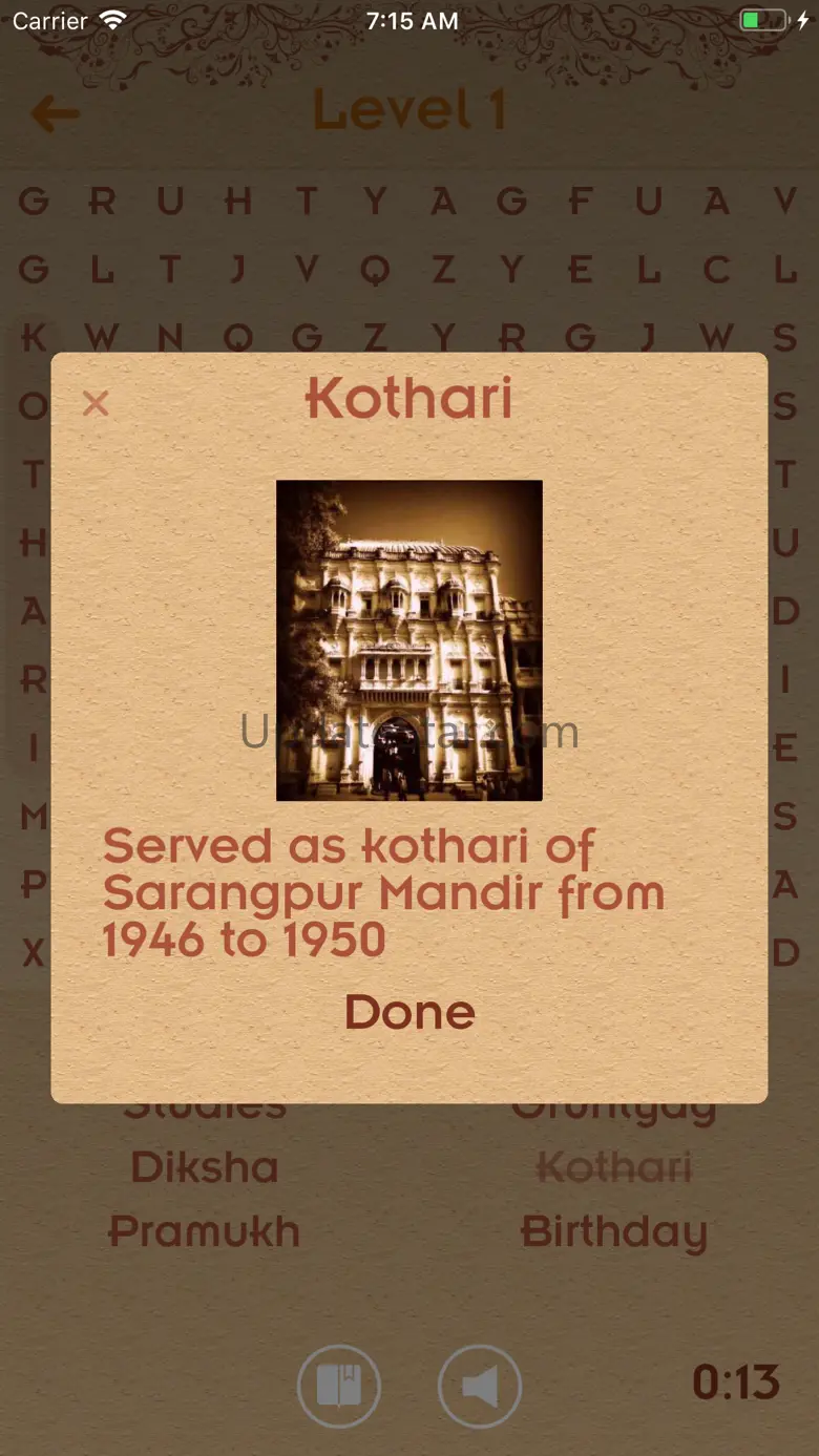Pramukh Swami Word Search 1.0