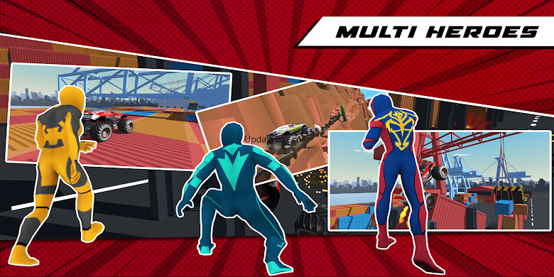 Superhero Mega Ramp Car Stunt