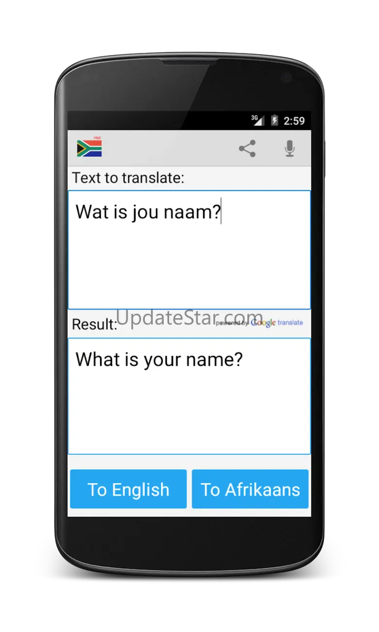 Afrikaans English Translator 25.4