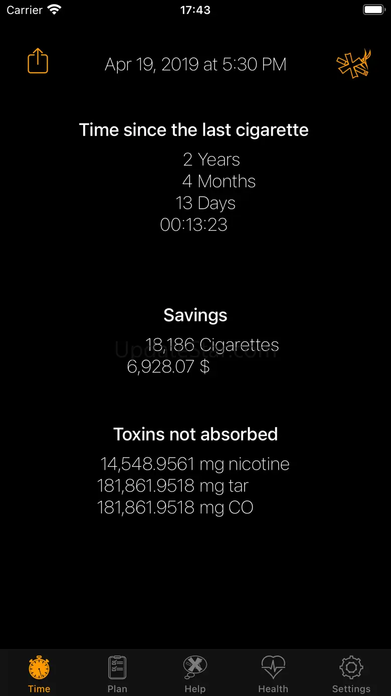 My last Cigarette Timer 6.4