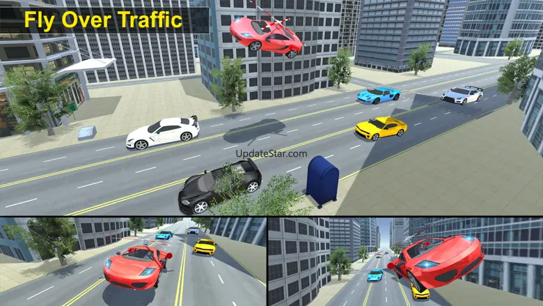 Flying Helicopter Car: Futuristic Autopilot Flight 2.1