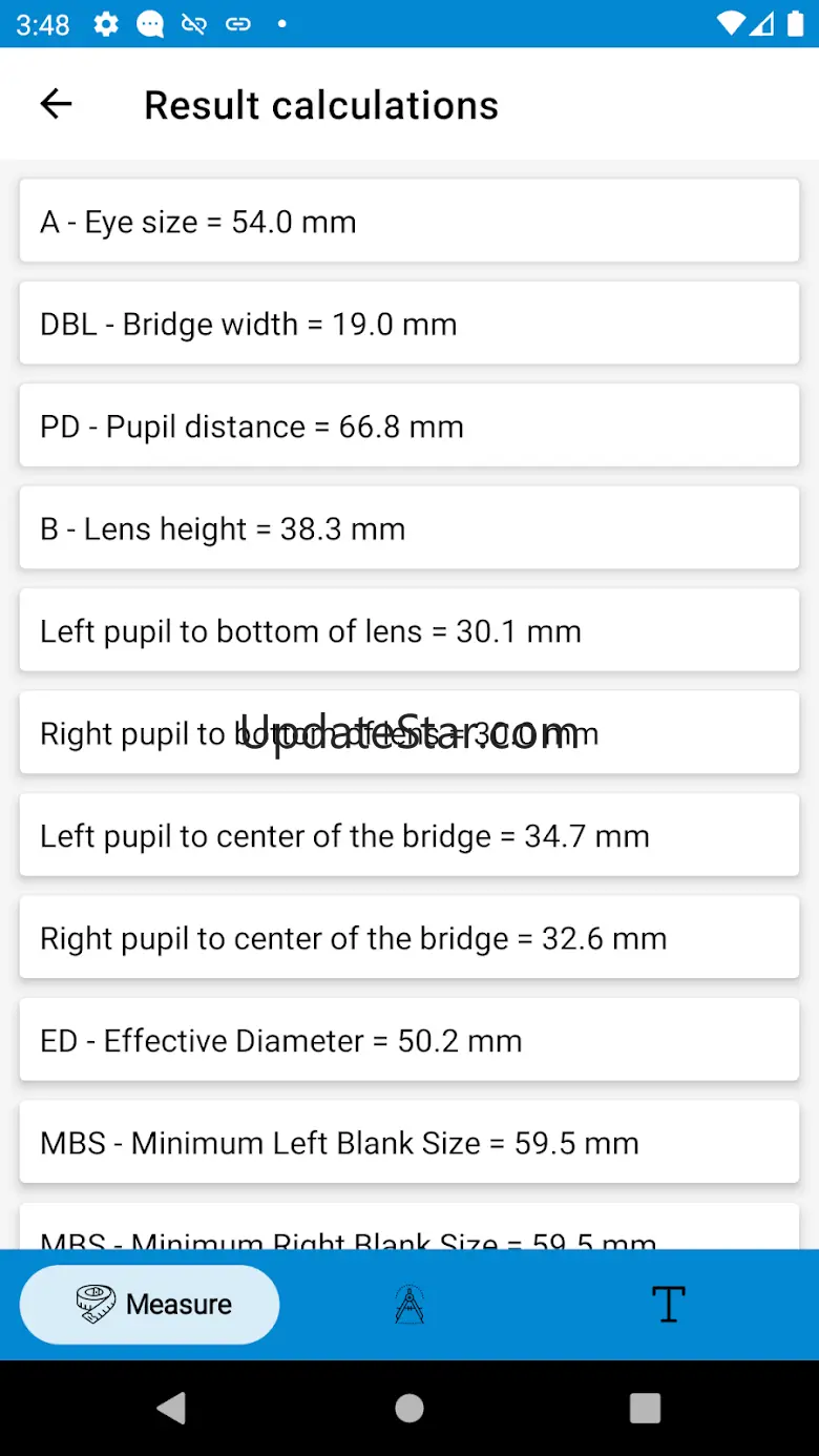 Optometry eye distance measure 3.6