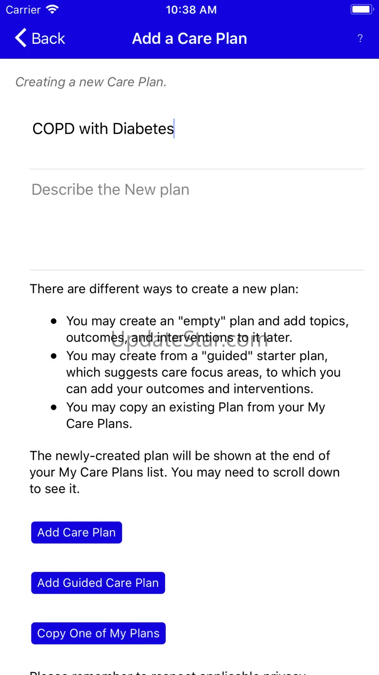 Care Planning Made Easy 1.0.0