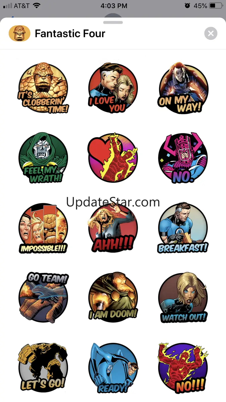 Fantastic Four Stickers 1.0.1