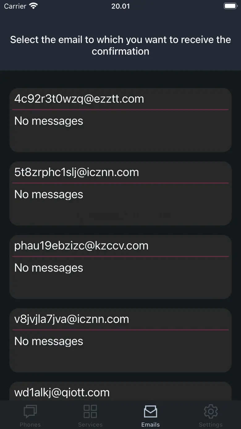 SMS & Email: Confirm 1.7.7