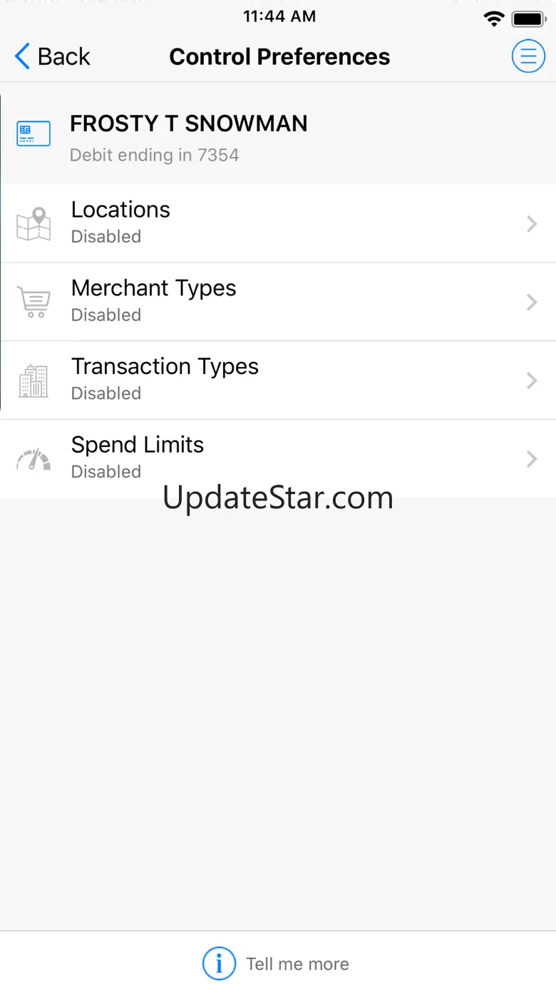 AgFed Debit CardControl 3.11.4