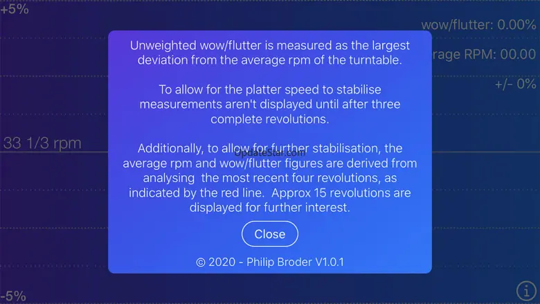 Wow Flutter -  RPM Testing 1.2