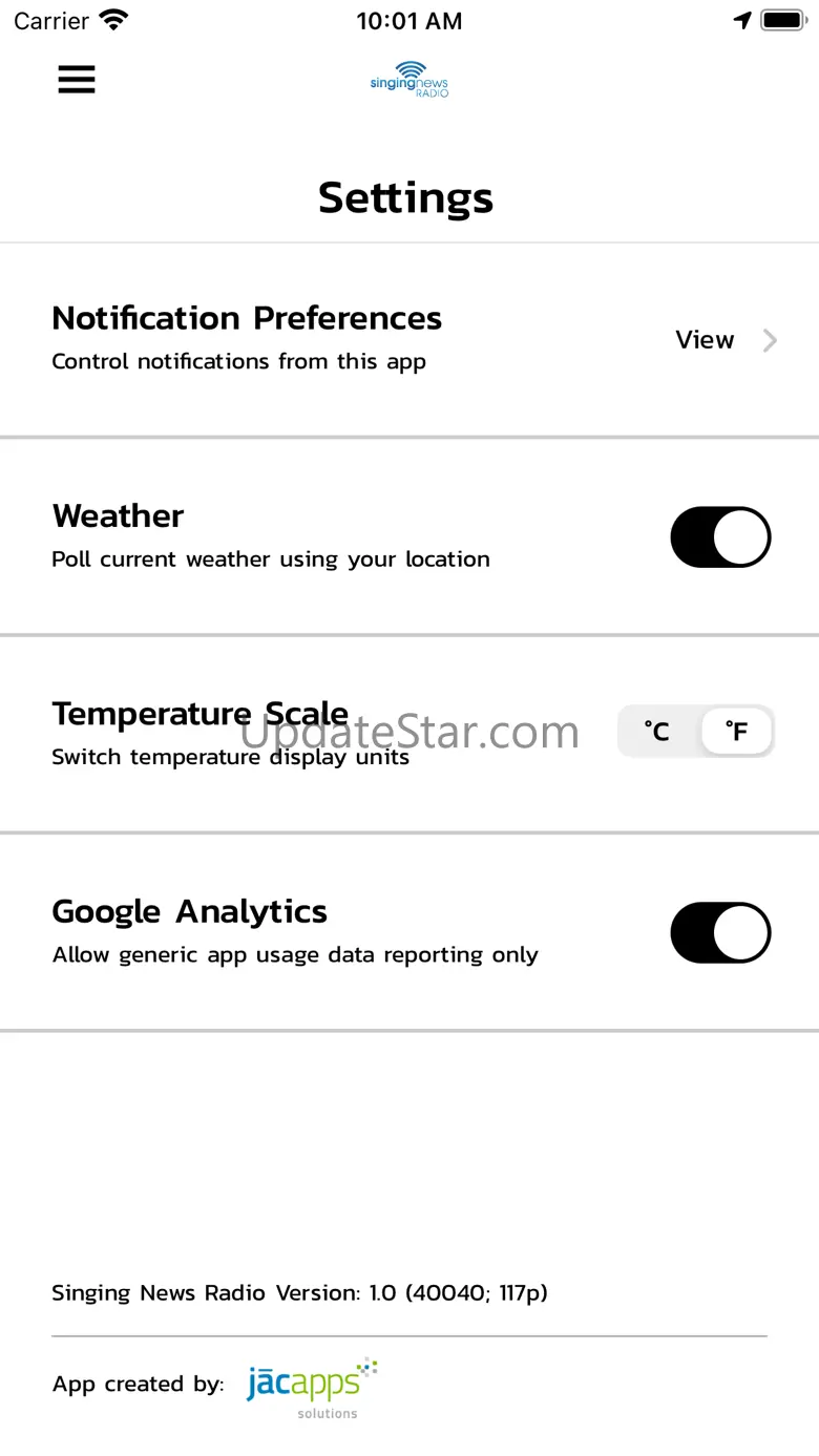 Singing News Radio 1.0.1