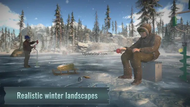 Ice fishing game. Catch bass. 1.4079