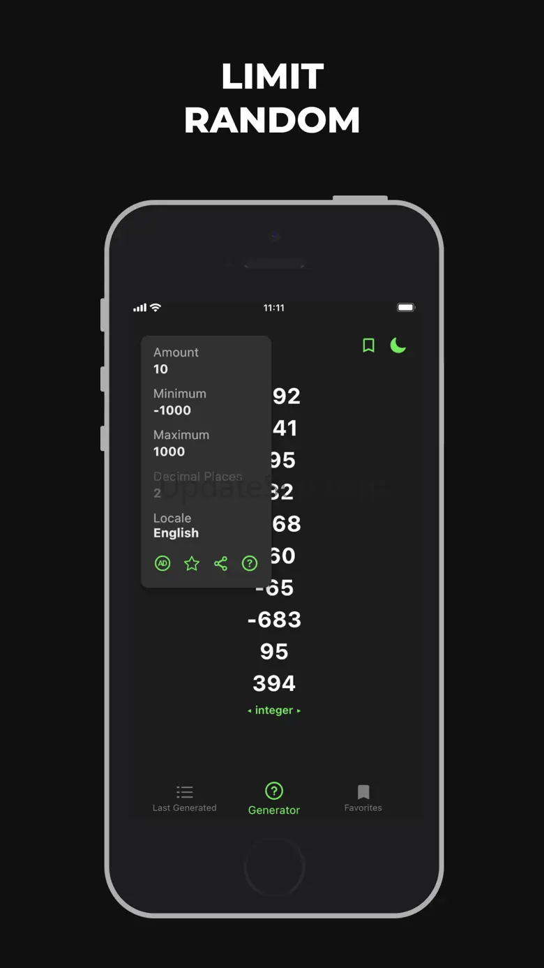 Random Number Generator: RNG 1.2.10