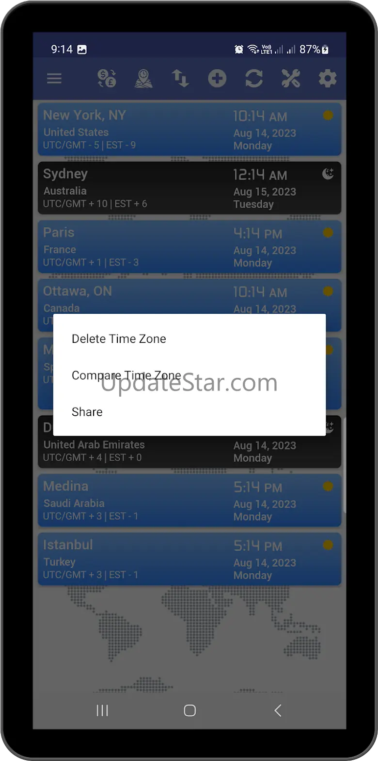 World Clock Time Zones 4.7.1