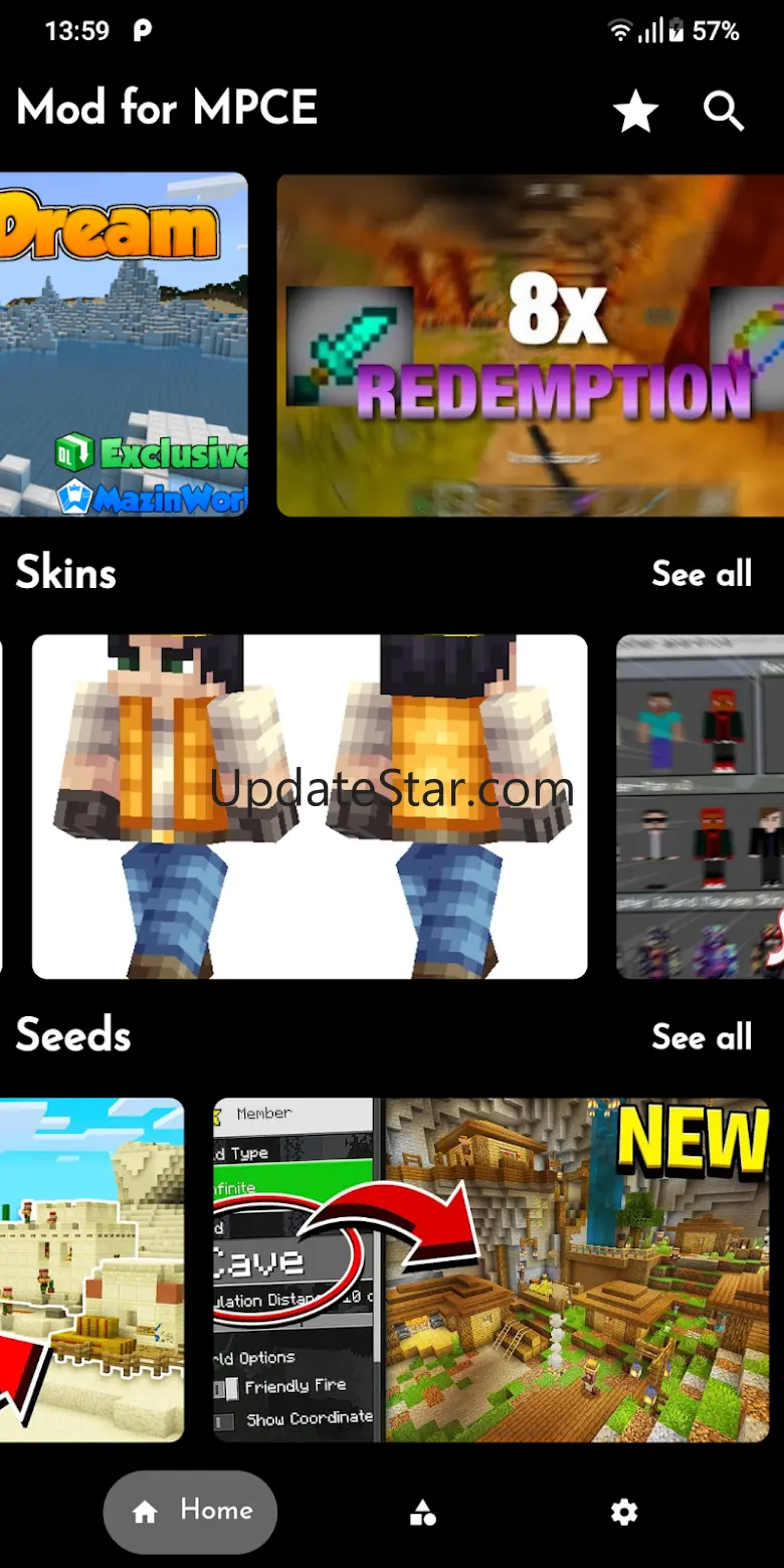 Mods, masp, skins for MCPE 1.0.9