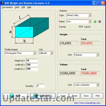 AVD Volume Calculator 5.3.1