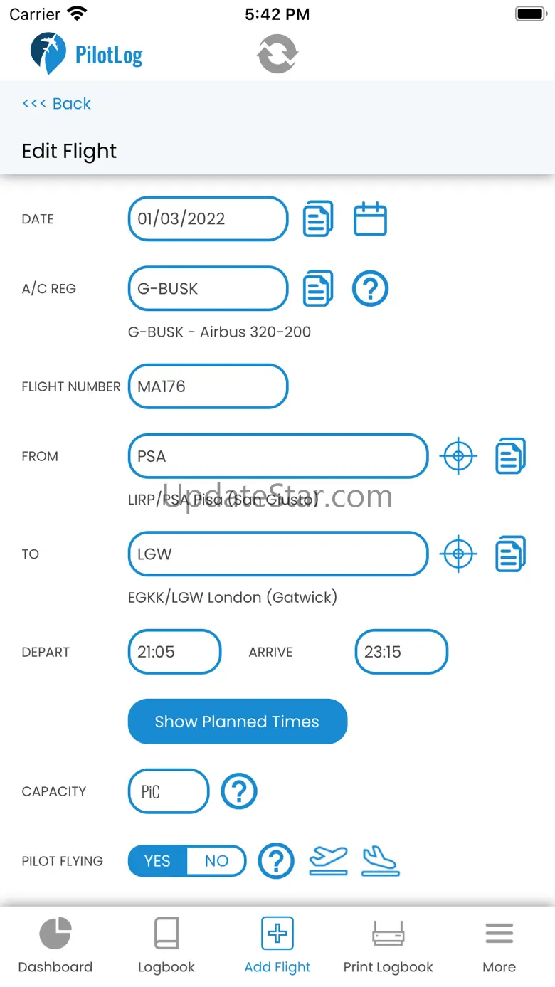 PilotLog 4.5.5