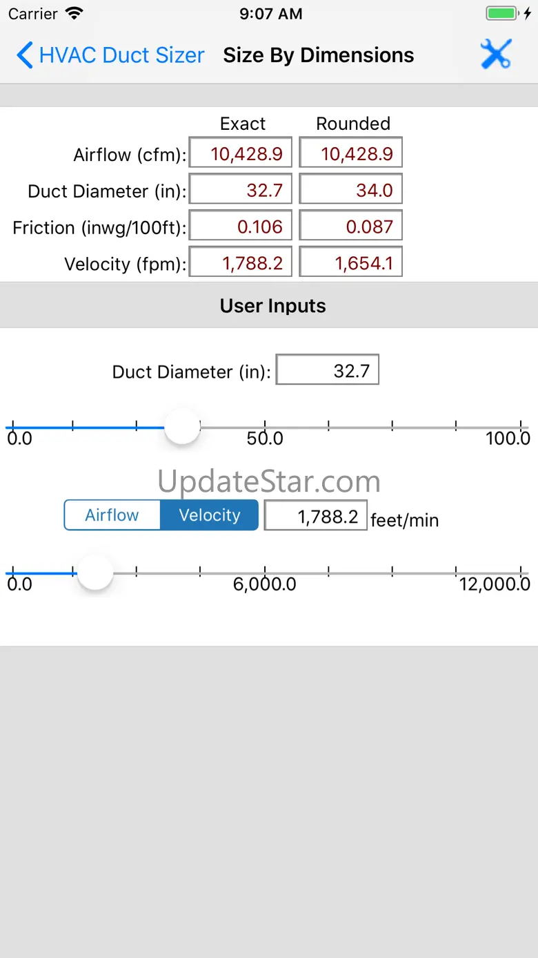 HVAC Duct Sizer 6.52