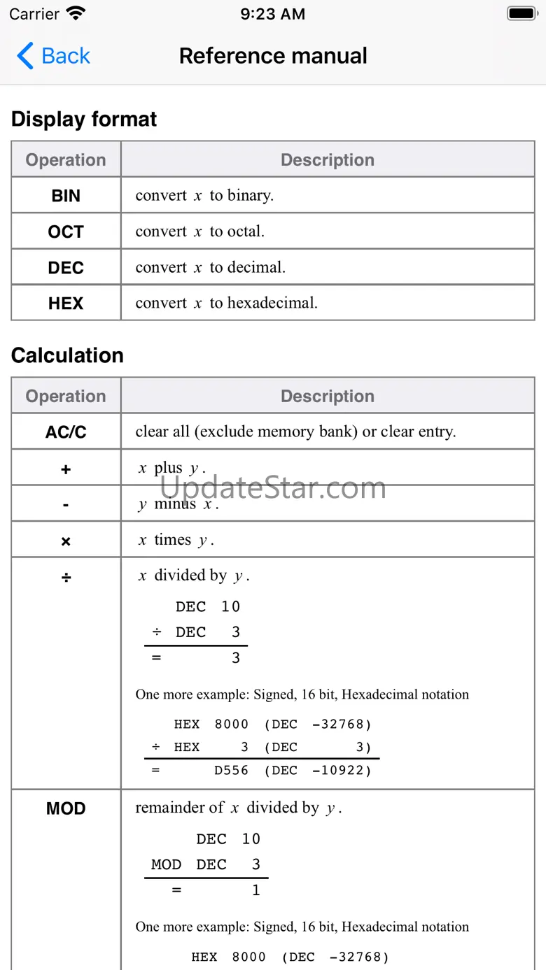 Simple Hex Calc 5.2